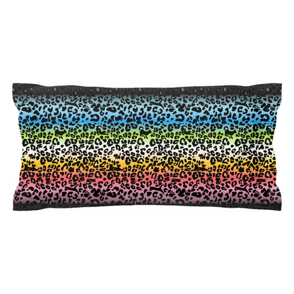 Fundas de almohada con estampado de leopardo y degradado | 3 tamaños | Elige tu combinación de colores