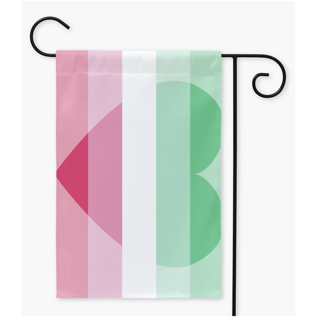 Abromantic Pride Yard and Garden Flags  | Single Or Double-Sided | 2 Sizes | Aromantic and Asexual Spectrum Yard Flag ninjaferretart