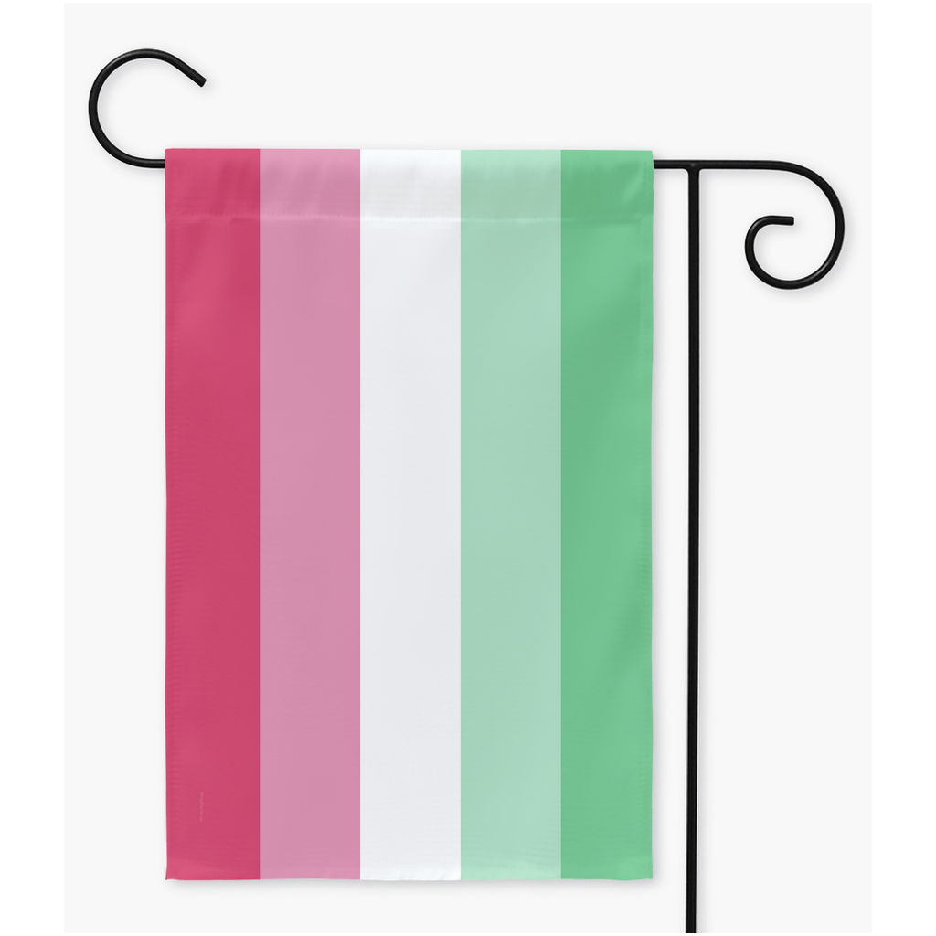 Abrosexual Pride Yard and Garden Flags  | Single Or Double-Sided | 2 Sizes | Aromantic and Asexual Spectrum Yard Flag ninjaferretart