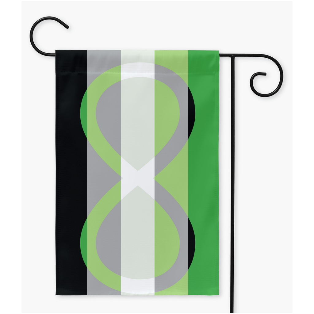 Adfecturomantic | Single Or Double-Sided | 2 Sizes | Aro Ace Spectrum Yard Flag ninjaferretart