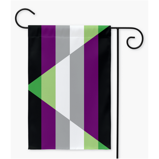 Aegoaroace - V6 Yard & Garden Flags | Single Or Double-Sided | 2 Sizes | Aromantic and Asexual Spectrum Yard Flag ninjaferretart
