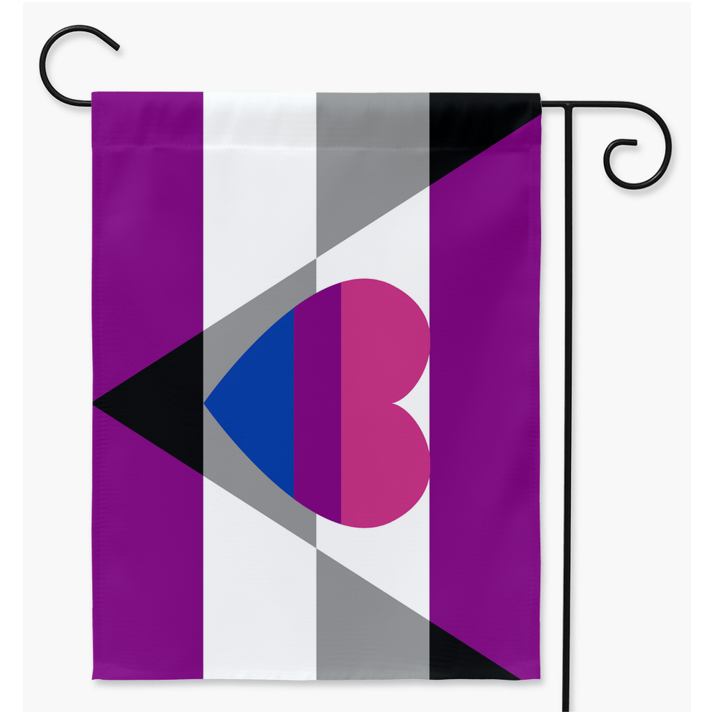 Aegosexual Biromantic | Single Or Double-Sided | 2 Sizes | Aro Ace Spectrum Yard Flag ninjaferretart