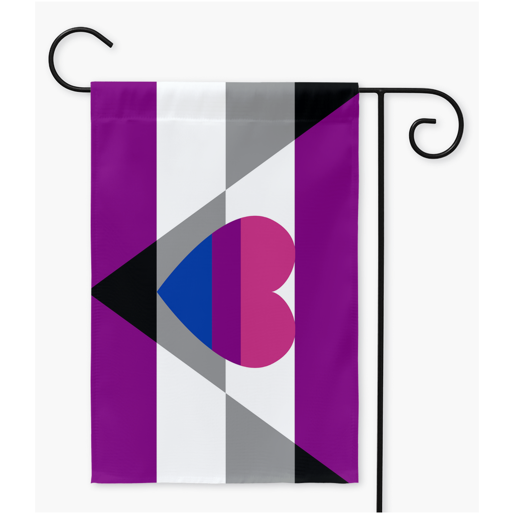 Aegosexual Biromantic | Single Or Double-Sided | 2 Sizes | Aro Ace Spectrum Yard Flag ninjaferretart