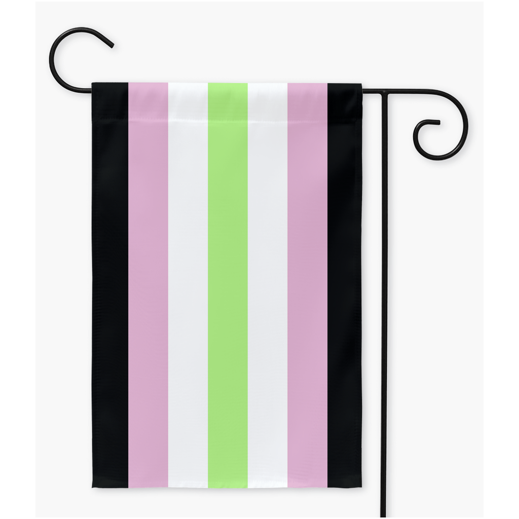 Agender Girl Pride Yard and Garden Flags | Single Or Double-Sided | 2 Sizes | Gender Identity and Expression Yard Flag ninjaferretart