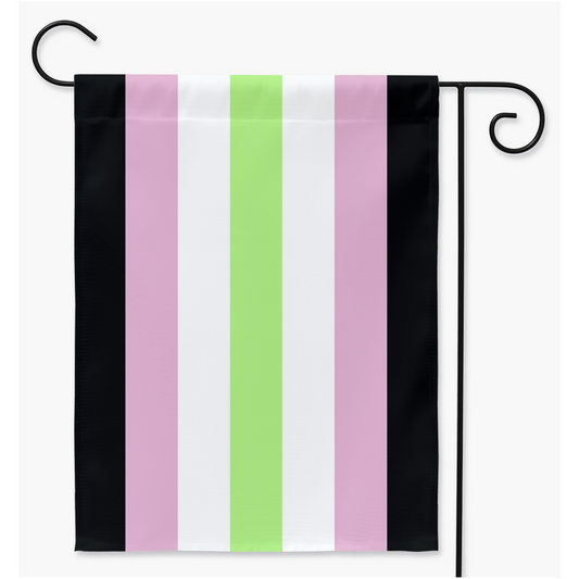 Agender Girl Pride Yard and Garden Flags | Single Or Double-Sided | 2 Sizes | Gender Identity and Expression Yard Flag ninjaferretart