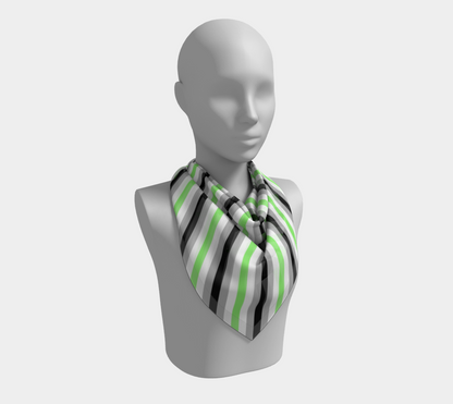 Agender Striped  Square Scarf Square Scarf ninjaferretart