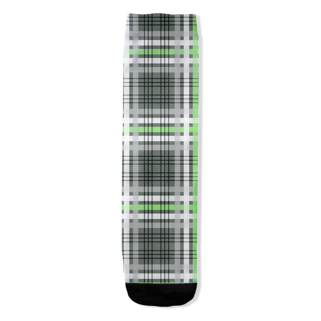 Agender Tartan Plaid - V2 All-Over Print Socks  | Apparel | Gender Identity and Expression Apparel ninjaferretart