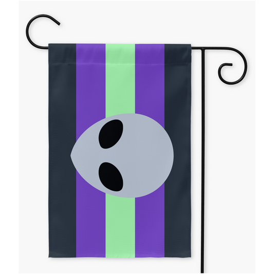Aliengender Pride Yard and Garden Flags | Single Or Double-Sided | 2 Sizes | Gender Identity and Expression Yard Flag ninjaferretart