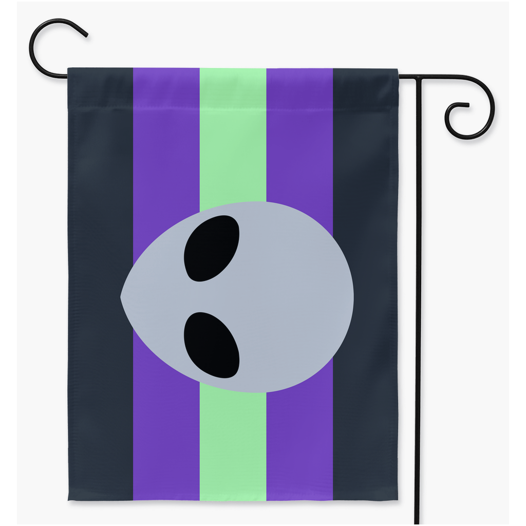 Aliengender Pride Yard and Garden Flags | Single Or Double-Sided | 2 Sizes | Gender Identity and Expression Yard Flag ninjaferretart