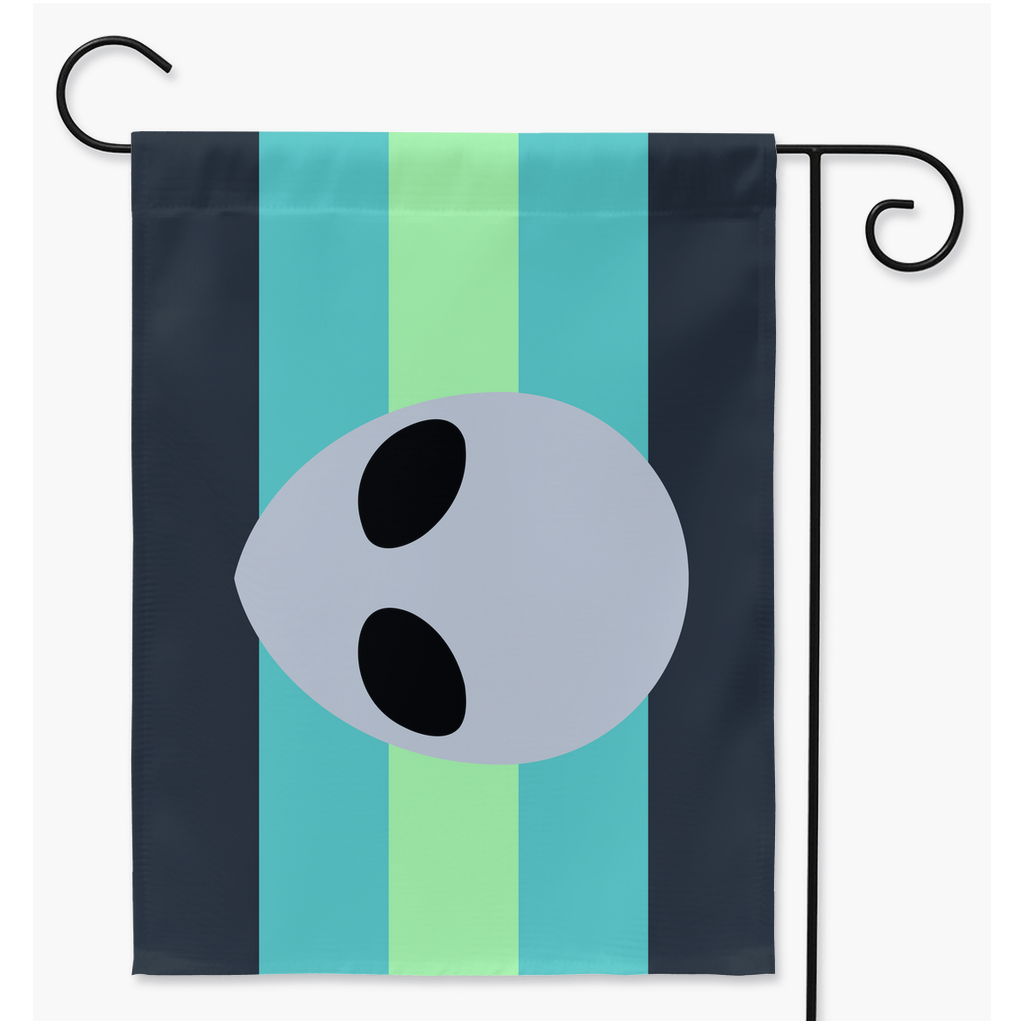 Aliengendermasc Pride Yard and Garden Flags | Single Or Double-Sided | 2 Sizes | Gender Identity and Expression Yard Flag ninjaferretart