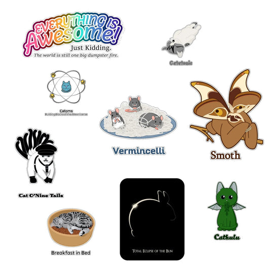 Animal Puns and Other Fun Stickers Decorative Stickers ninjaferretart