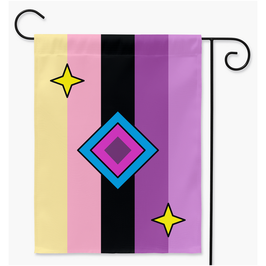 Animatesexual - V3 Yard and Garden Flag | Single Or Double-Sided | 2 Sizes | Aro Ace Spectrum Yard Flag ninjaferretart