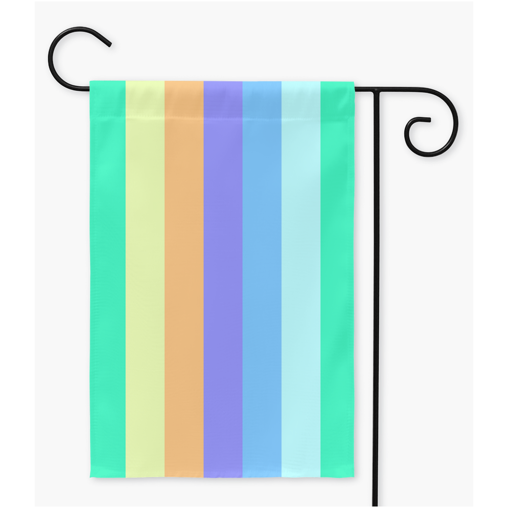 Anthrogender Pride Yard and Garden Flags | Single Or Double-Sided | 2 Sizes | Gender Identity and Expression Yard Flag ninjaferretart