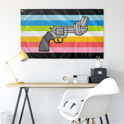 Antiviolence - Queer Wall Flag | 36x60" | Single-Reverse | Allies and Activism