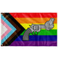 Antiviolence - Rainbow Progress Wall Flag | 36x60" | Single-Reverse | Allies and Activism