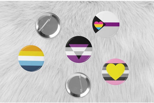 Aroace Pride Button Pack - Mix'N'Match | Choose Your Own Combo! | Aromantic & Asexual Spectrum Pinback Buttons ninjaferretart