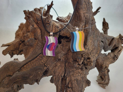 Aroace Pride Flag Enamel Pendants | Choose Your Flag Necklace ninjaferretart