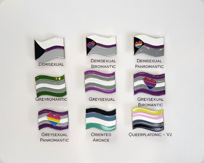 Aroace Pride Flag Enamel Pins | Choose Your Flag Accessories ninjaferretart