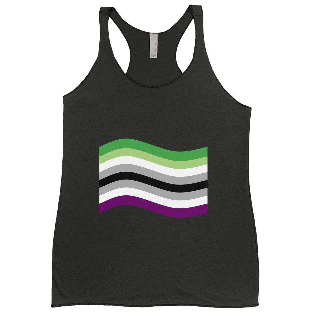 Aroace Pride Flag Fitted Racerback Tank Tops | Choose Your Flag Apparel ninjaferretart