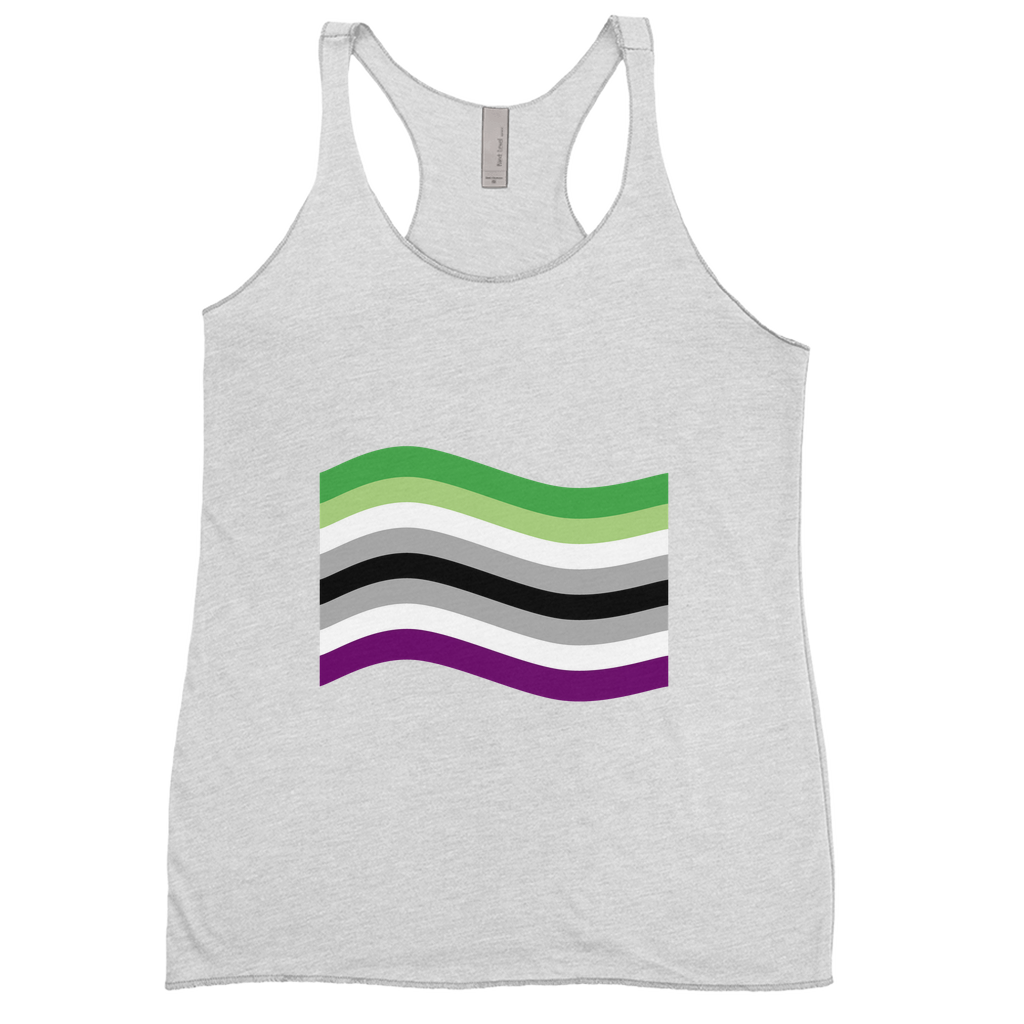 Aroace Pride Flag Fitted Racerback Tank Tops | Choose Your Flag Apparel ninjaferretart