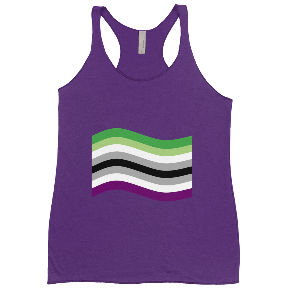 Aroace Pride Flag Fitted Racerback Tank Tops | Choose Your Flag Apparel ninjaferretart