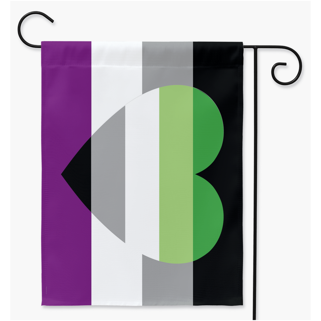 Aroace Pride Flags - V3  | Single Or Double-Sided | 2 Sizes Yard Flag ninjaferretart