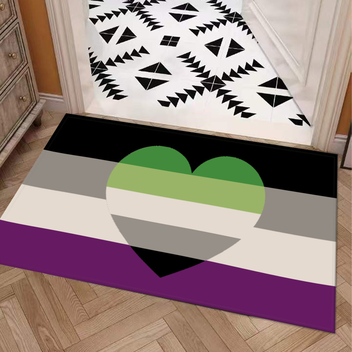 Aroace Spectrum Pride Indoor Mat | Choose Your Flag  ninjaferretart