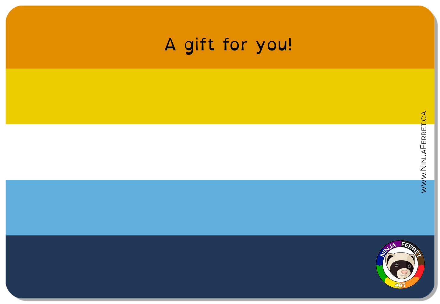 Ninja Ferret Gift Card - Aromantic & Asexual Spectrum
