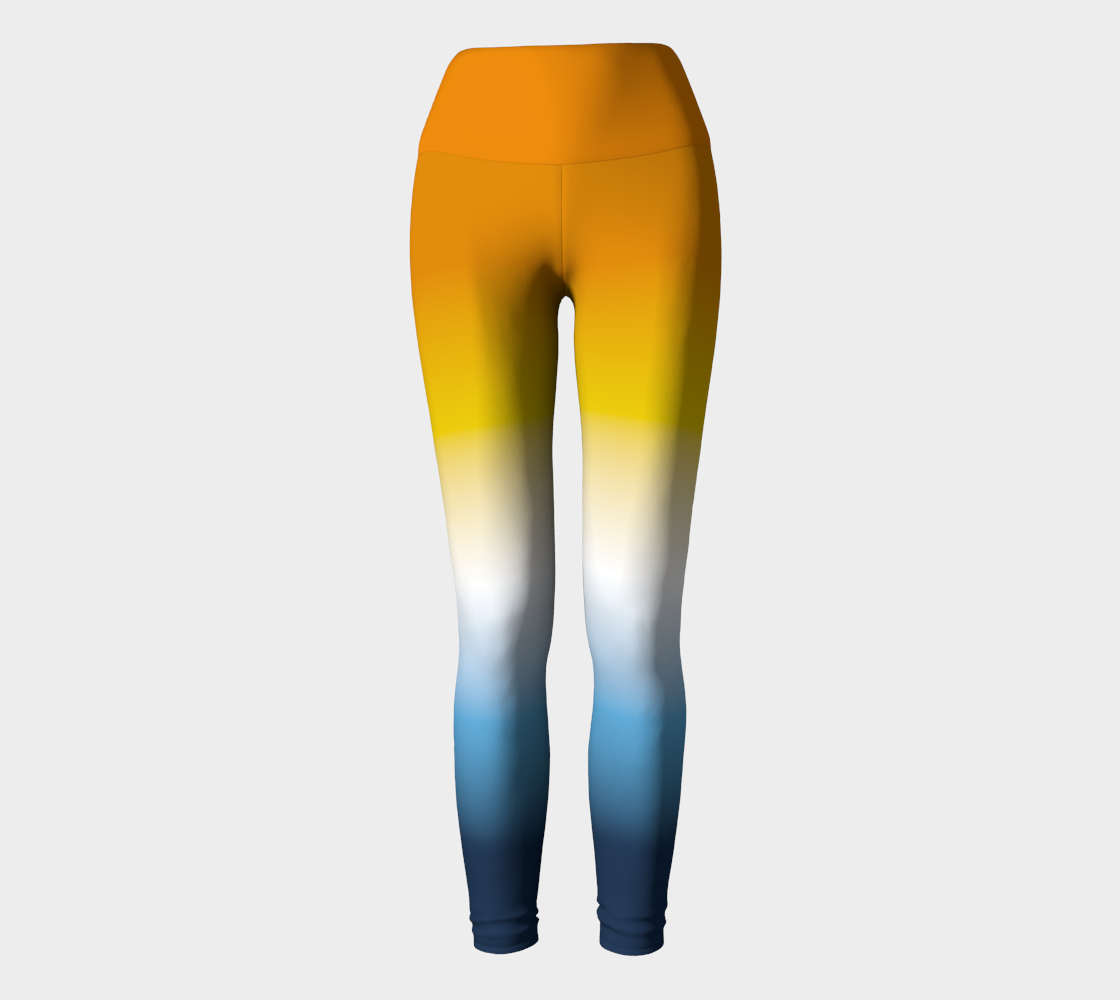 Aroace - V1 Gradient Yoga Leggings Yoga Leggings ninjaferretart