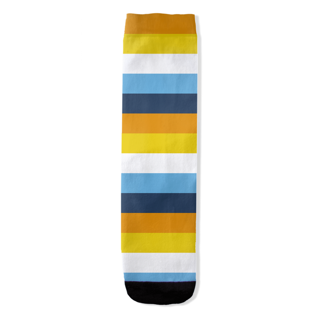 Aroace - V1 Horizontal Striped All-Over Print Socks Apparel ninjaferretart