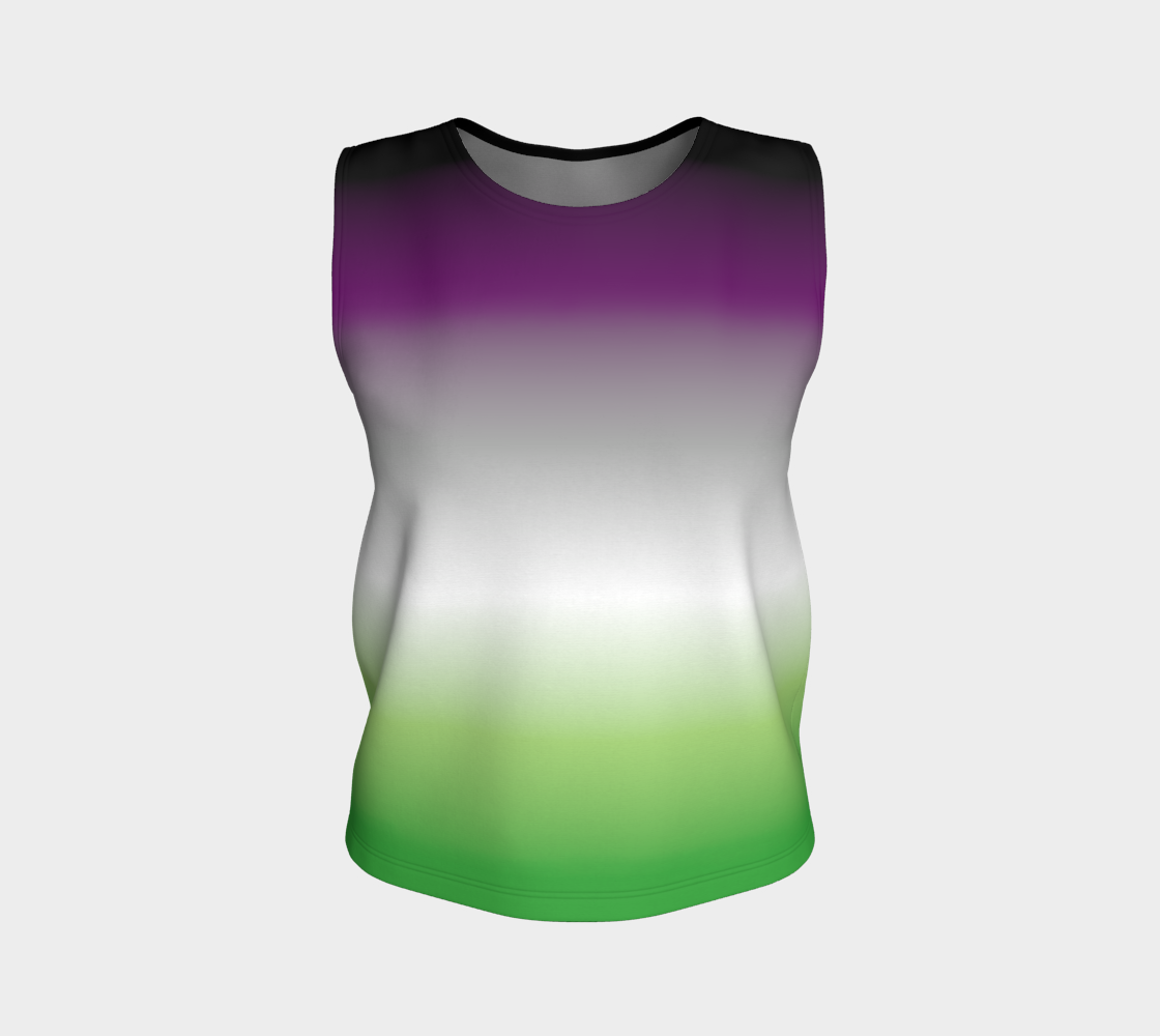 Aroace - V6 Gradient Loose Tank (Long) Loose Tank Top (Long) ninjaferretart