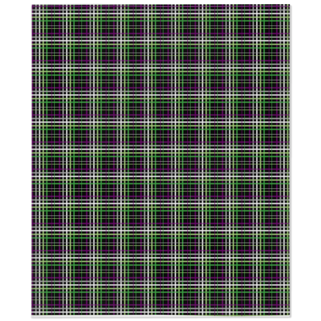 Aroace - V6 Plaid Pride Minky Blankets Blanket ninjaferretart