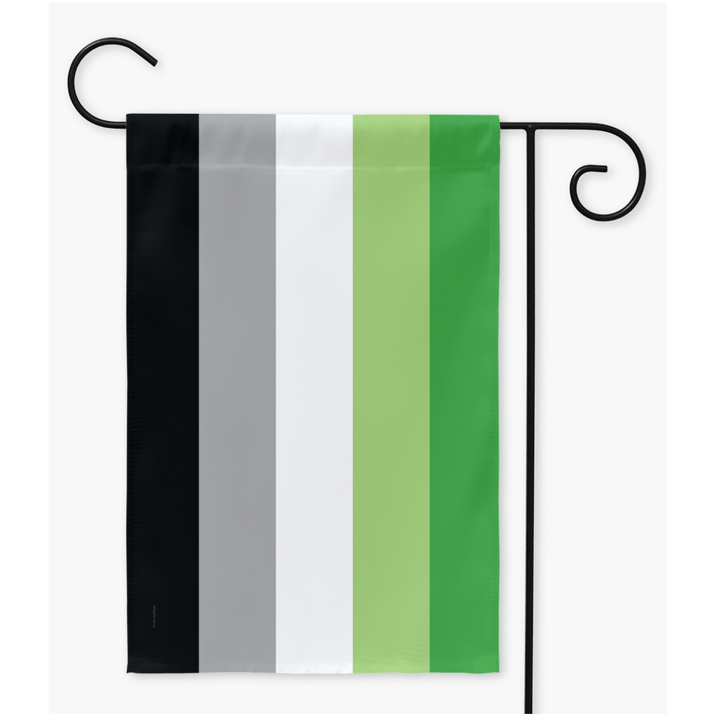 Aromantic Pride Yard And Garden Flags | Single Or Double-Sided | 2 Sizes | Aro Ace Spectrum Yard Flag ninjaferretart