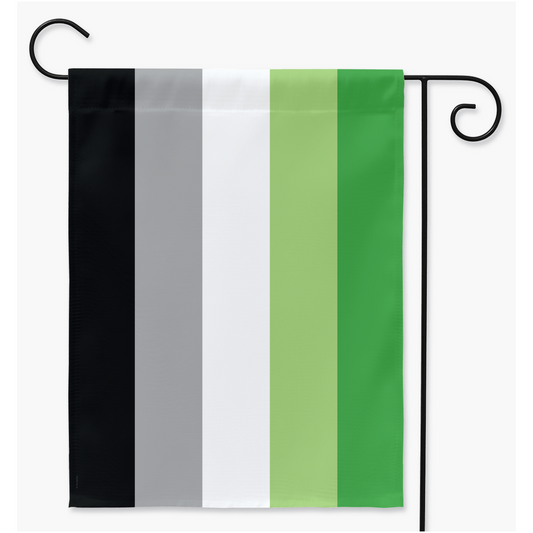 Aromantic Pride Yard And Garden Flags | Single Or Double-Sided | 2 Sizes | Aro Ace Spectrum Yard Flag ninjaferretart