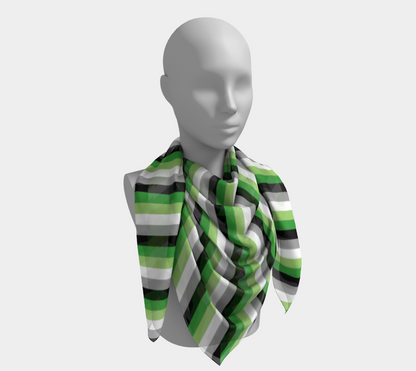 Aromantic Striped  Square Scarf Square Scarf ninjaferretart