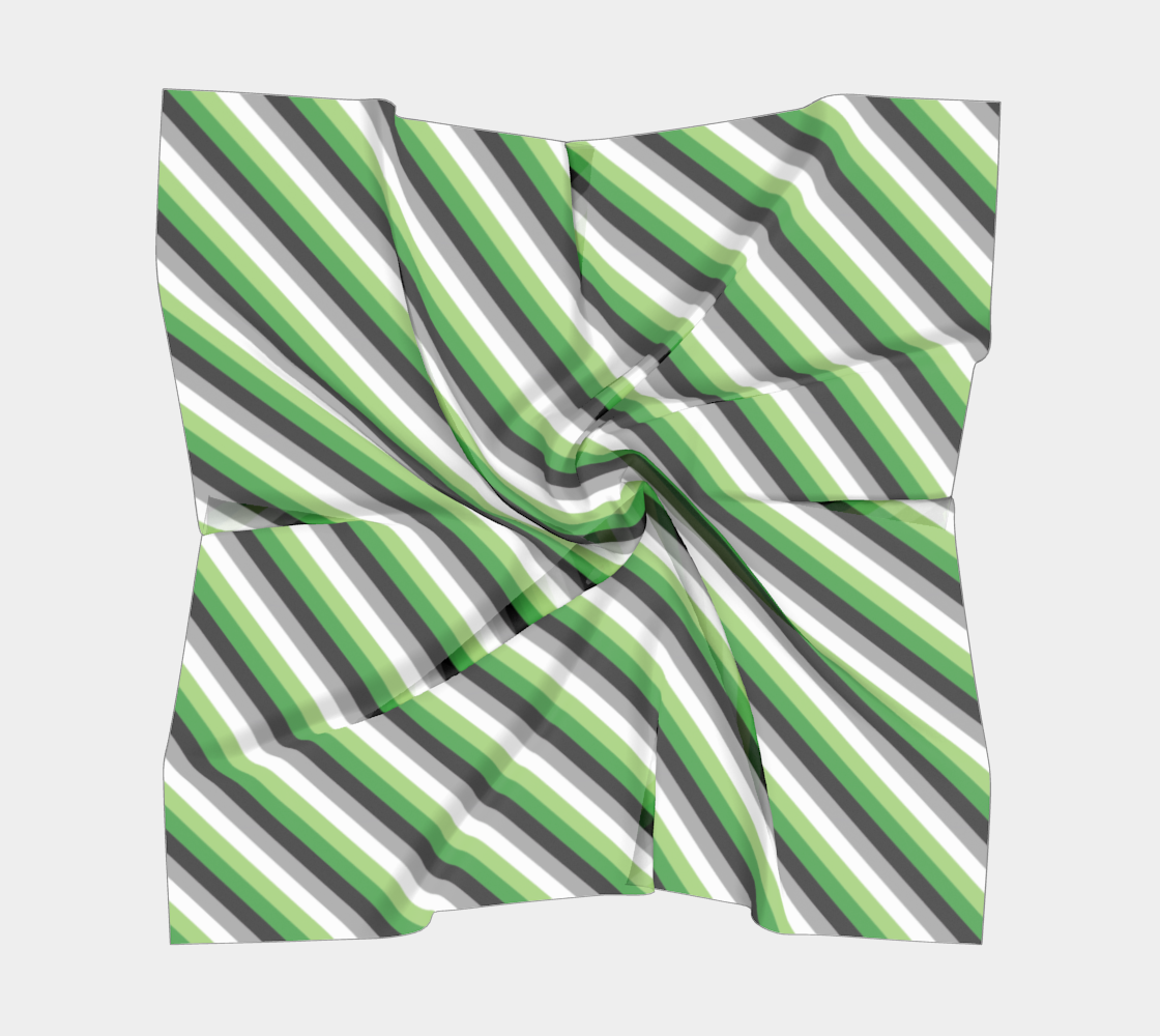 Aromantic Striped  Square Scarf Square Scarf ninjaferretart