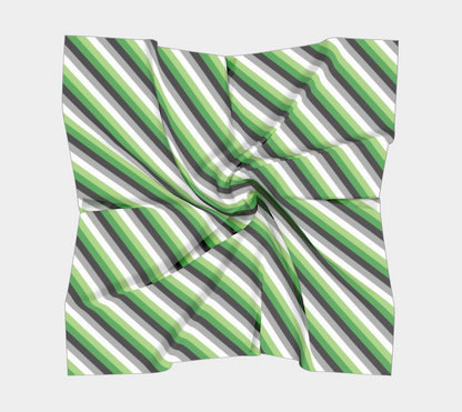 Aromantic Striped  Square Scarf Square Scarf ninjaferretart