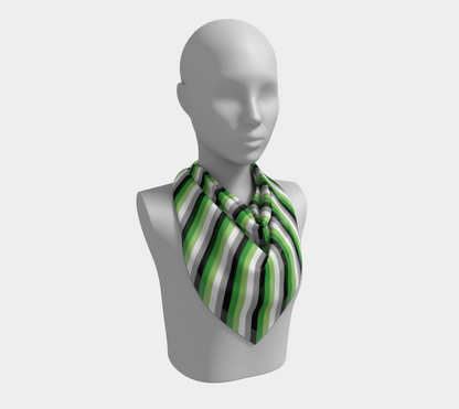 Aromantic Striped  Square Scarf Square Scarf ninjaferretart