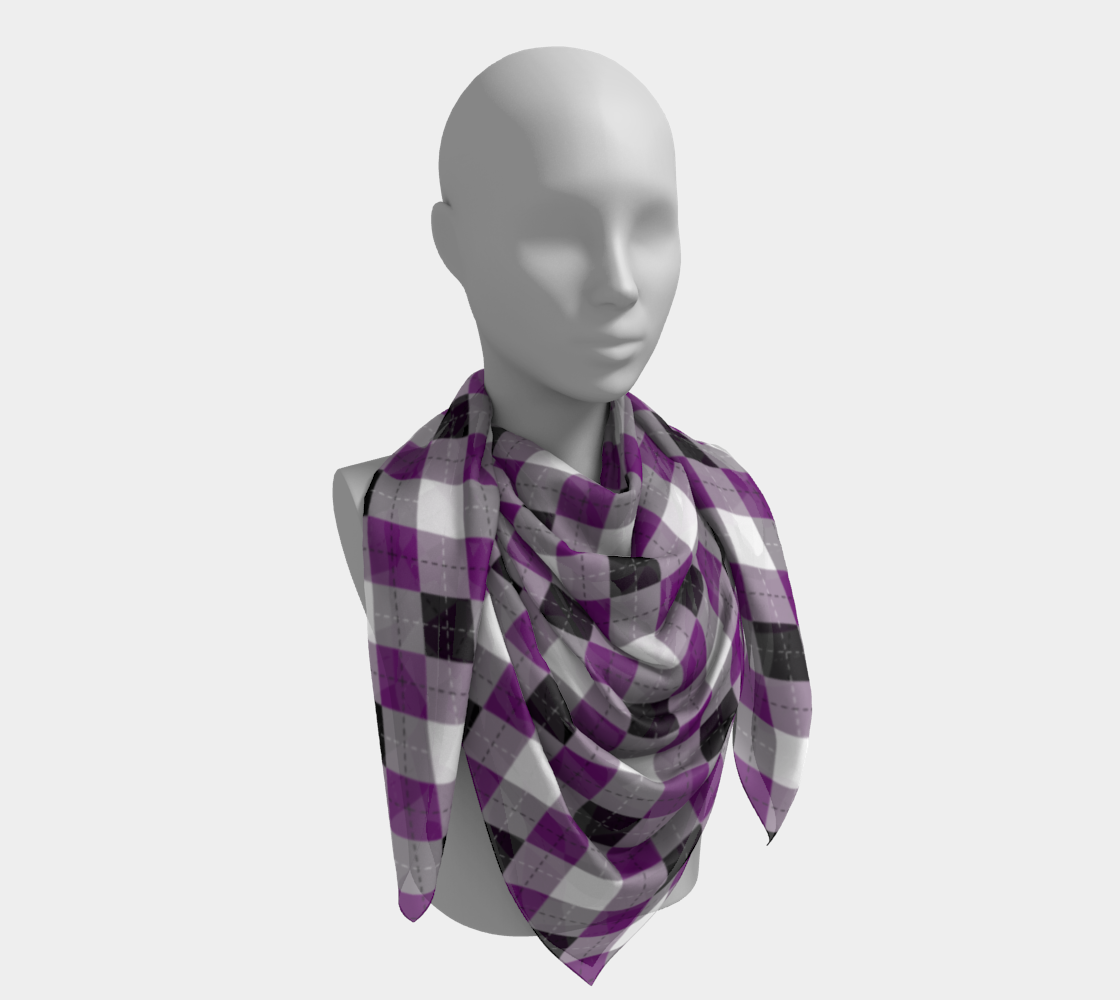 Asexual Argyle Square Scarf Square Scarf ninjaferretart