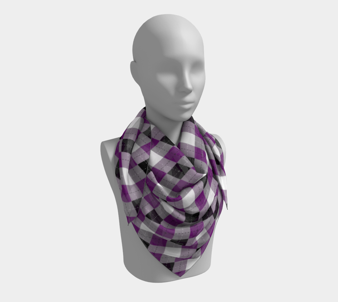 Asexual Argyle Square Scarf Square Scarf ninjaferretart