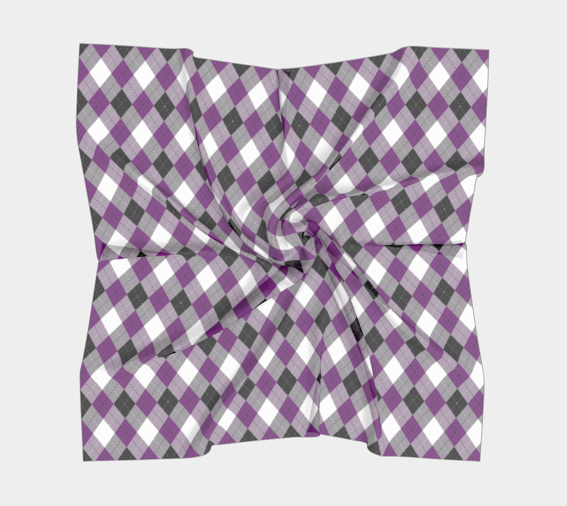 Asexual Argyle Square Scarf Square Scarf ninjaferretart