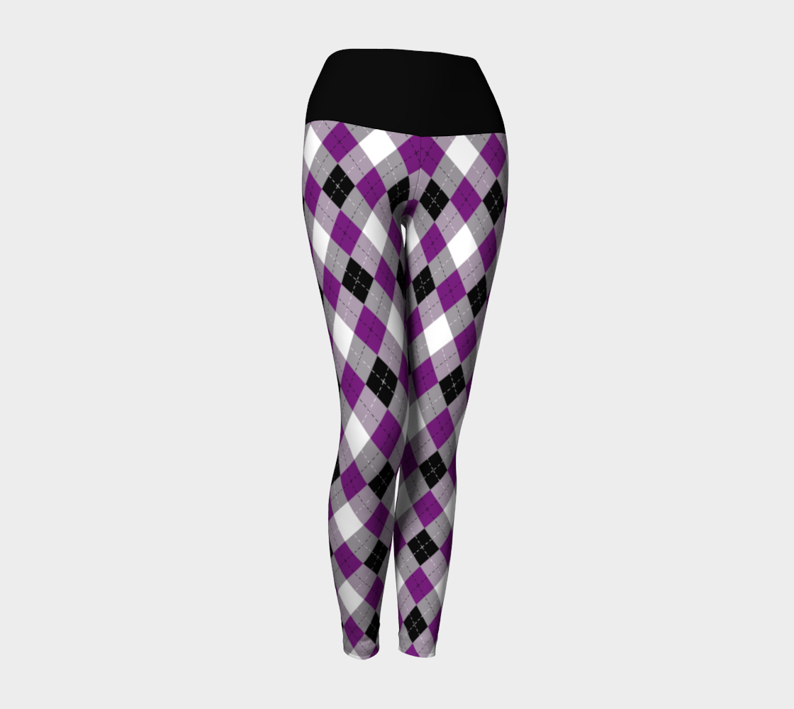 Asexual Argyle Yoga Leggings Yoga Leggings ninjaferretart