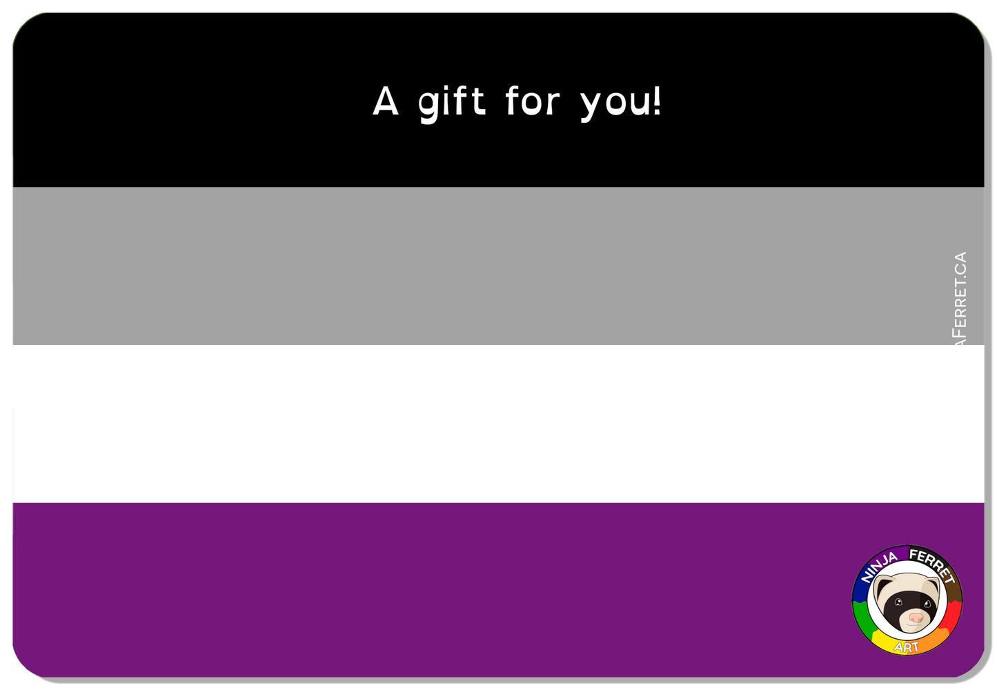 Tarjeta de regalo Ninja Ferret - Espectro aromático y asexual
