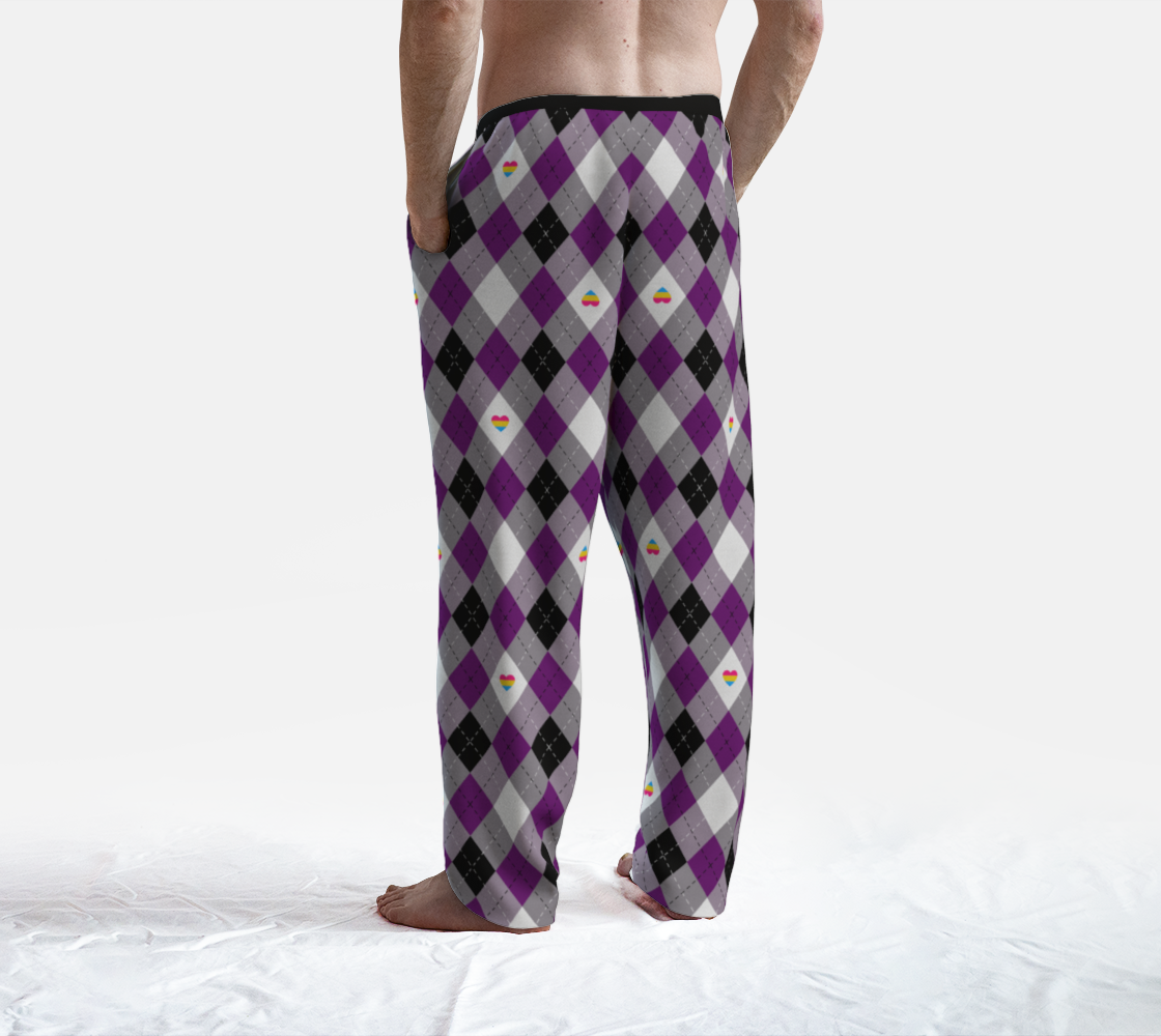 Asexual Panromantic Argyle Lounge Pants Lounge Pants ninjaferretart