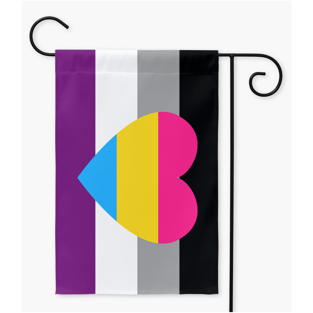 Asexual Panromantic | Single Or Double-Sided | 2 Sizes | Aro Ace Spectrum Yard Flag ninjaferretart