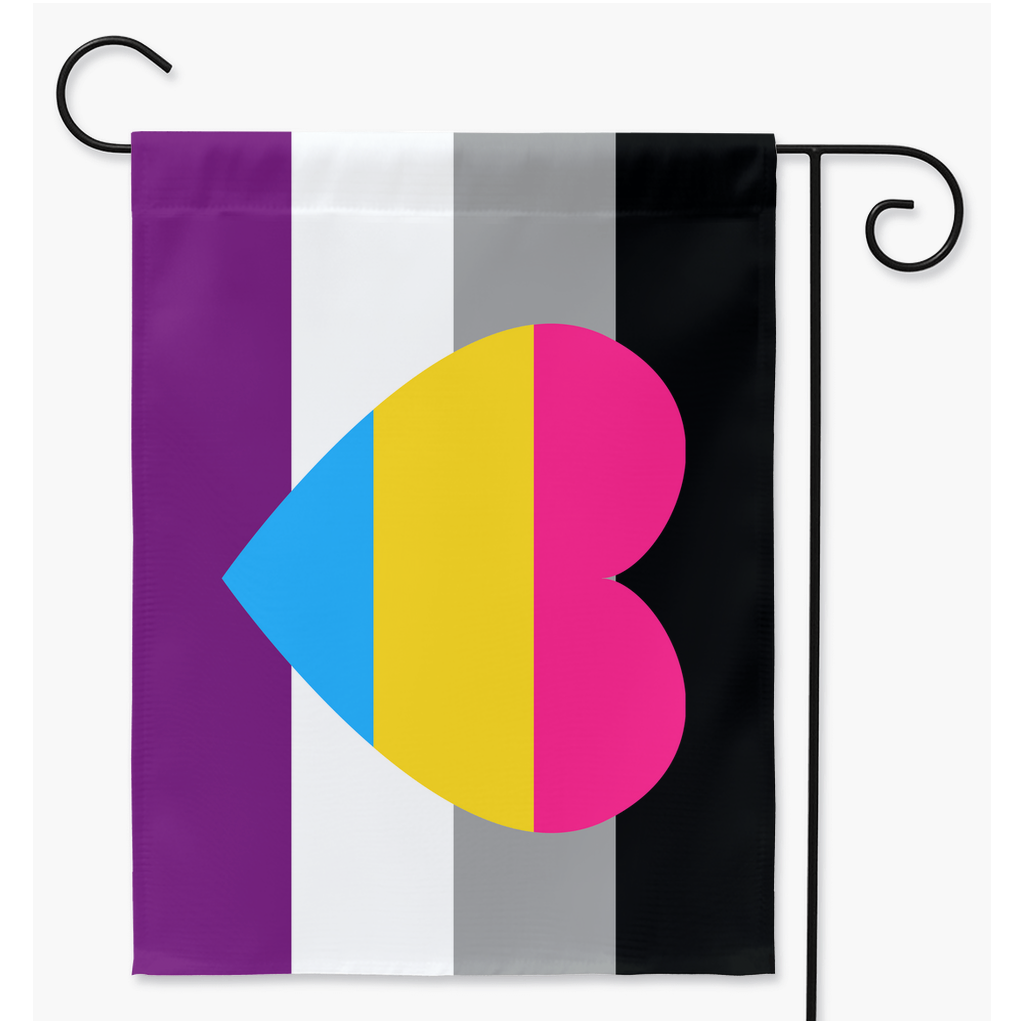 Asexual Panromantic | Single Or Double-Sided | 2 Sizes | Aro Ace Spectrum Yard Flag ninjaferretart