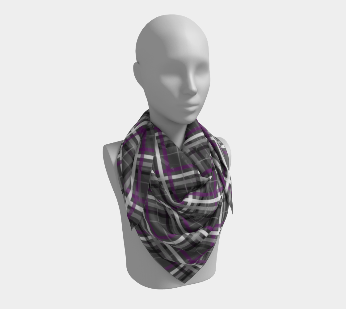 Asexual Plaid Square Scarf Square Scarf ninjaferretart