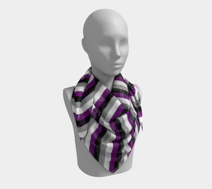 Asexual Stripes - Square Scarf Square Scarf ninjaferretart