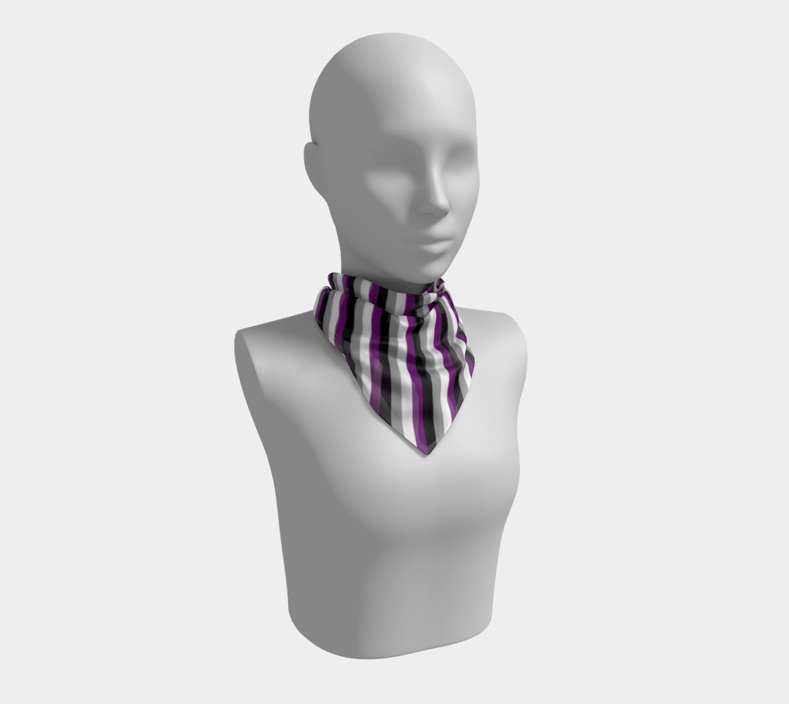 Asexual Stripes - Square Scarf Square Scarf ninjaferretart