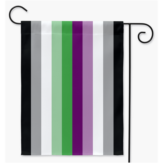 Aspec - V1 | Single Or Double-Sided | 2 Sizes | Aromantic and Asexual Spectrum Yard Flag ninjaferretart
